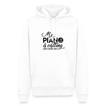 Mein Piano ruft Spruch Lustig Klavier Pianist - Männer Premium Bio Hoodie - Weiß - Vorne - Nico (187cm)