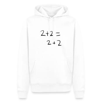 Mathématiques Maths - Sweat à capuche Premium bio Homme - blanc - Devant - Nico (187cm)
