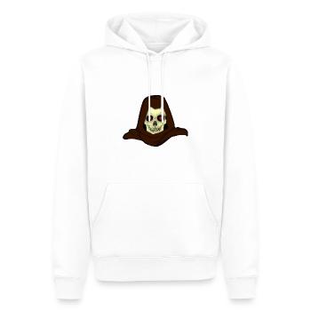 Totenkopf - Männer Premium Bio Hoodie - Weiß - Vorne - Nico (187cm)