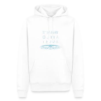 Straight outta Terra 2 - Männer Premium Bio Hoodie - Weiß - Vorne - Nico (187cm)