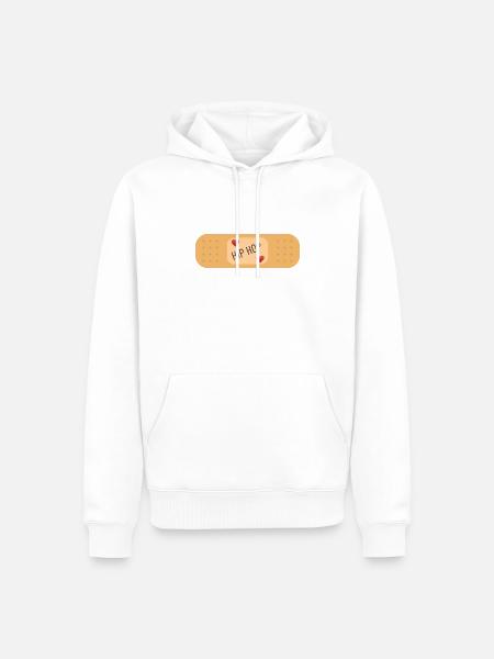 Hip hop Tanz Musik - Männer Premium Bio Hoodie - Weiß