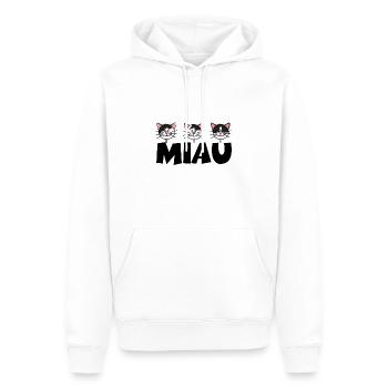 Katzen1 1 - Männer Premium Bio Hoodie - Weiß - Vorne - Nico (187cm)