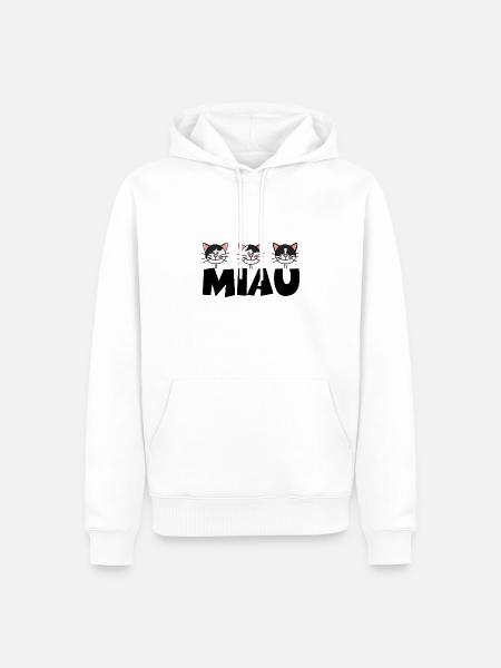 Katzen1 1 - Männer Premium Bio Hoodie - Weiß