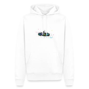 Amelia ,blumen,blumenkranz,floral,graffiti - Männer Premium Bio Hoodie - Weiß - Vorne - Nico (187cm)