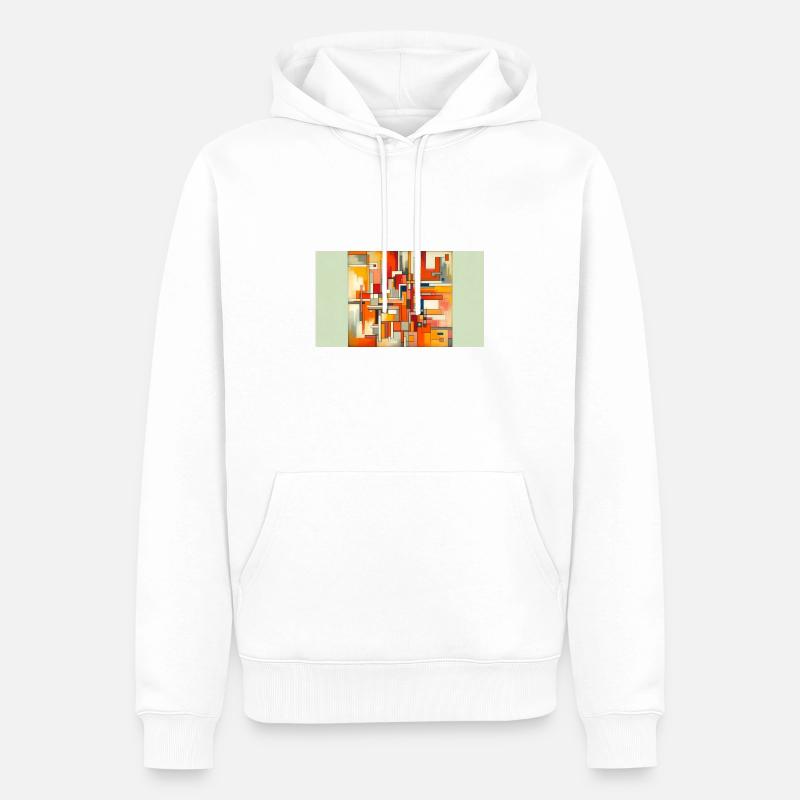 « Dévoiler l’essence : l’abstraction dynamique par - Sweat à capuche Premium bio Homme - blanc