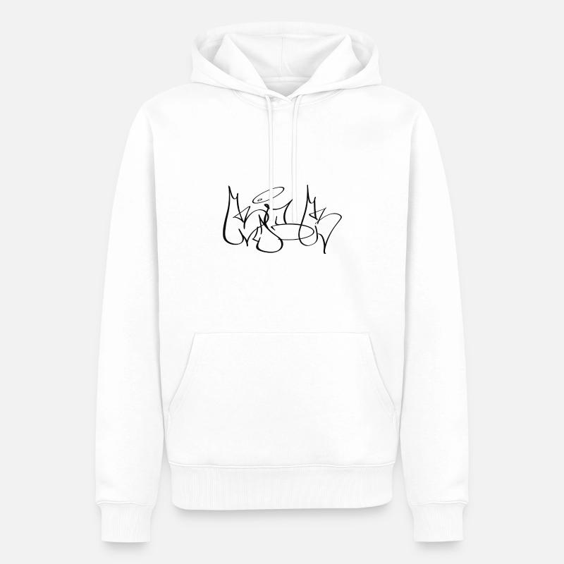 KICK - Graffiti Throw-Up - Männer Premium Bio Hoodie - Weiß