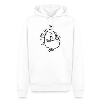 angry fish - Männer Premium Bio Hoodie - Weiß - Vorne - Nico (187cm)