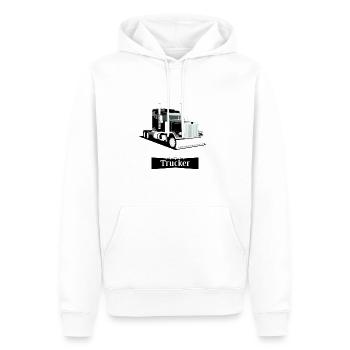 Best Trucker, 100% Trucker,Lkw Trucker Design - Männer Premium Bio Hoodie - Weiß - Vorne - Nico (187cm)
