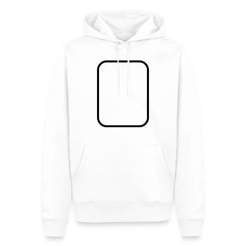 Rechteck nicht gefüllt ru - Männer Premium Bio Hoodie - Weiß - Vorne - Nico (187cm)