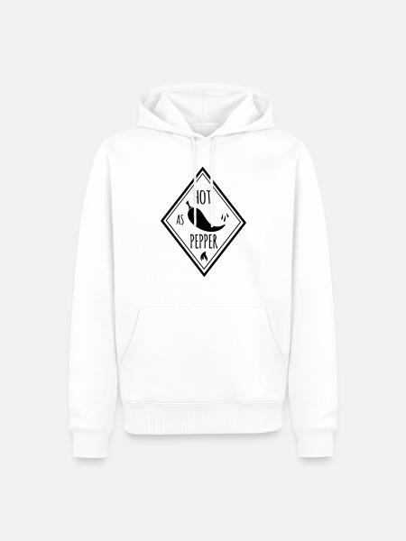 Hot as pepper - Männer Premium Bio Hoodie - Weiß