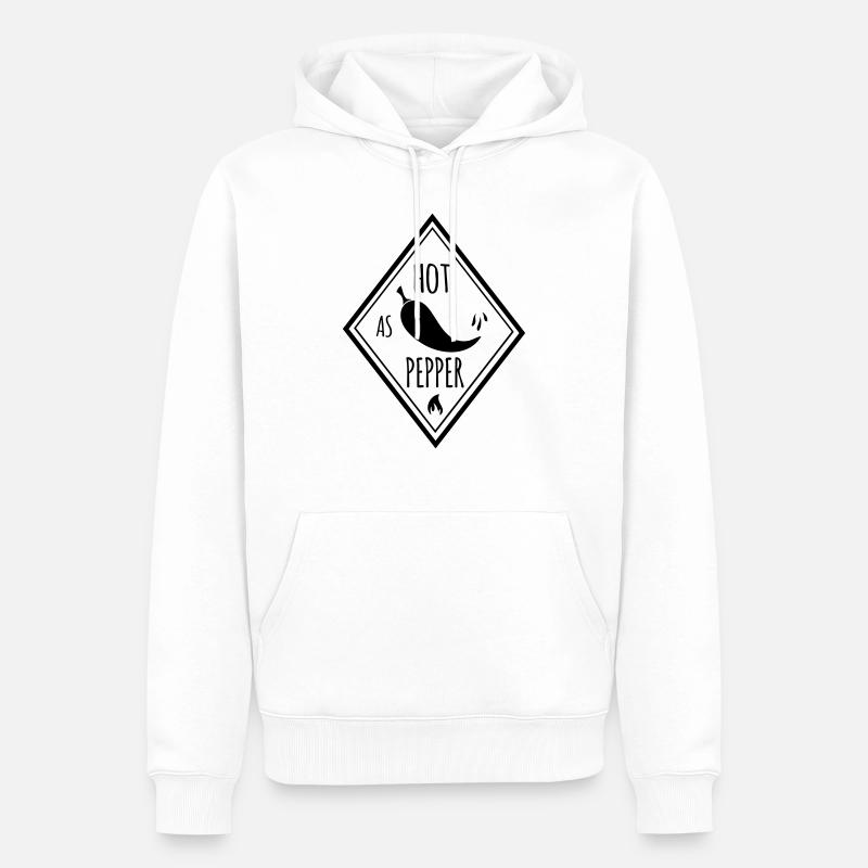 Hot as pepper - Männer Premium Bio Hoodie - Weiß
