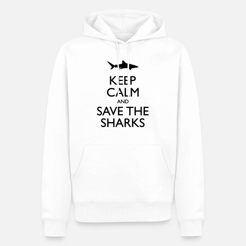 Keep Calm And Save - Männer Premium Bio Hoodie - Weiß