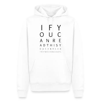 you can read the fucking manual - Männer Premium Bio Hoodie - Weiß - Vorne - Nico (187cm)