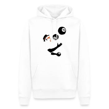 Jongleur Ball Billard 8 - Männer Premium Bio Hoodie - Weiß - Vorne - Nico (187cm)