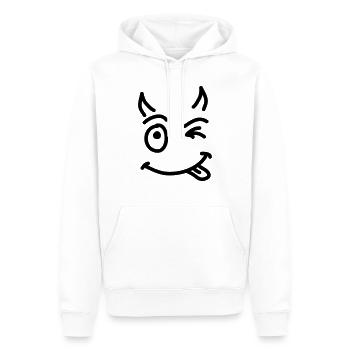 little_devil_smile_sc1_d - Men’s Premium Organic Hoodie - white - Front - Nico (187cm)