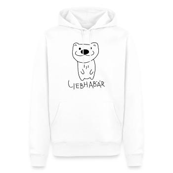 Liebhaber als Bär - Männer Premium Bio Hoodie - Weiß - Vorne - Nico (187cm)
