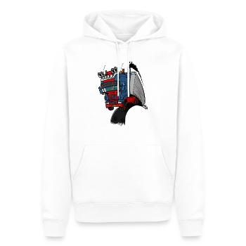 The flying skane man notext - Men’s Premium Organic Hoodie - white - Front - Nico (187cm)