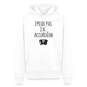 Accordéon Accordéoniste Musique Musicien Concert - Sweat à capuche Premium bio Homme - blanc - Devant - Nico (187cm)