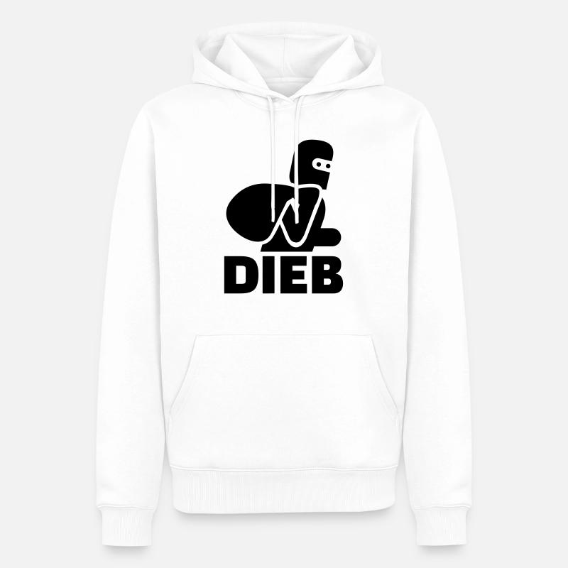 Dieb - Männer Premium Bio Hoodie - Weiß