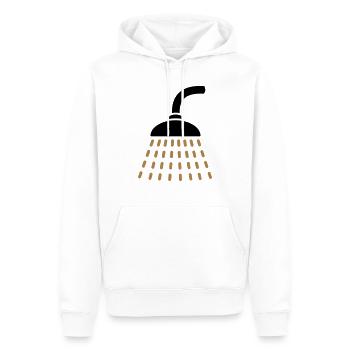 shower - Sweat à capuche Premium bio Homme - blanc - Devant - Nico (187cm)