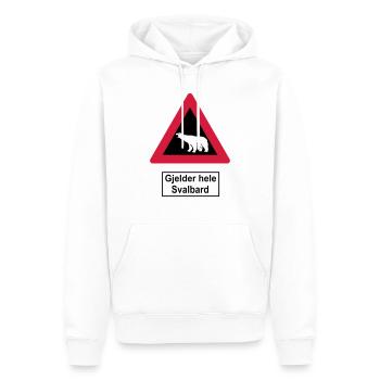 Svalbard - Sweat à capuche Premium bio Homme - blanc - Devant - Nico (187cm)