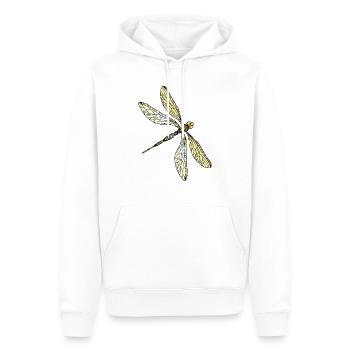 Libellule - Sweat à capuche Premium bio Homme - blanc - Devant - Nico (187cm)