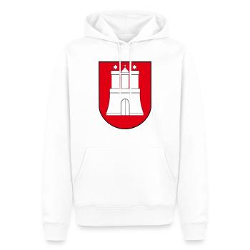 Hamburg Wappen zweifarbig - Männer Premium Bio Hoodie - Weiß - Vorne - Nico (187cm)