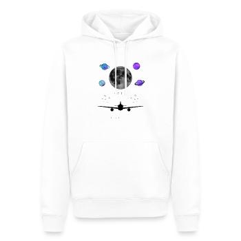 Univers - Sweat à capuche Premium bio Homme - blanc - Devant - Nico (187cm)