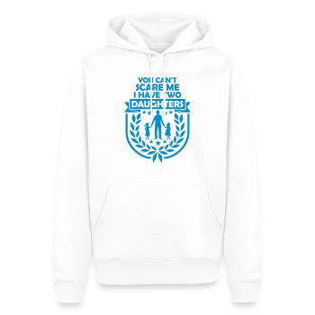 I have two daughters - Männer Premium Bio Hoodie - Weiß - Vorne - Nico (187cm)