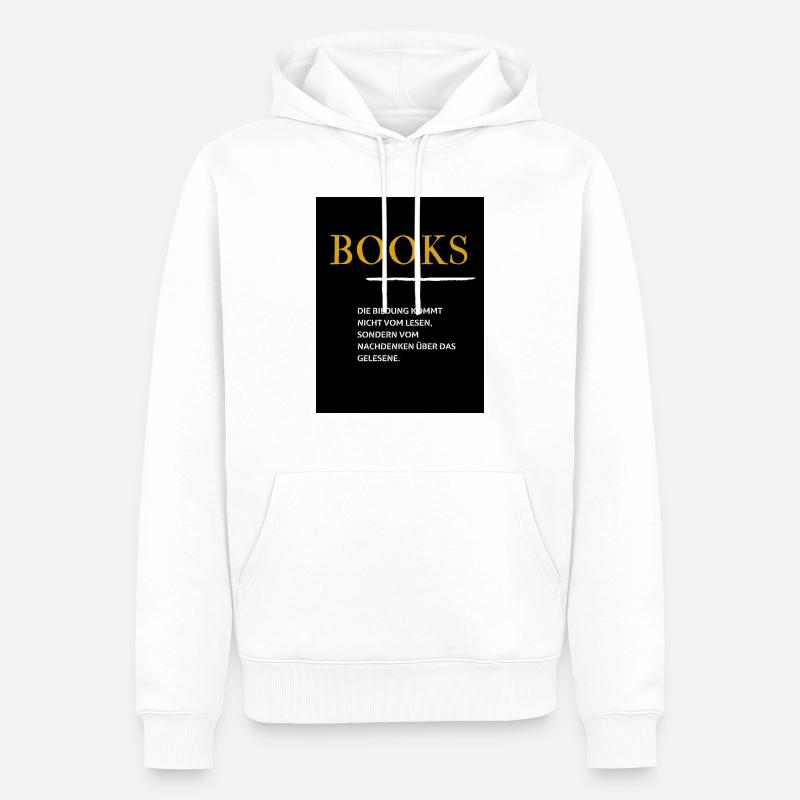 Lese - Männer Premium Bio Hoodie - Weiß