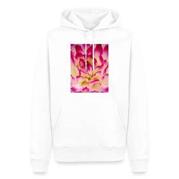 Rose avec fleurs jaunes - Sweat à capuche Premium bio Homme - blanc - Devant - Nico (187cm)