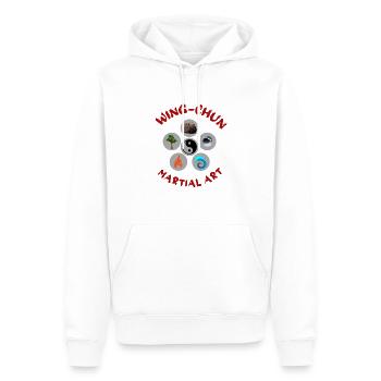 Wing Chun 5 Elements - Männer Premium Bio Hoodie - Weiß - Vorne - Nico (187cm)