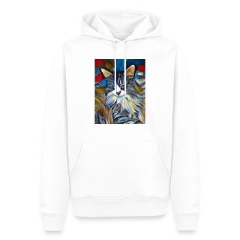 Norwegische Waldkatze Linas Design - Männer Premium Bio Hoodie - Weiß - Vorne - Nico (187cm)