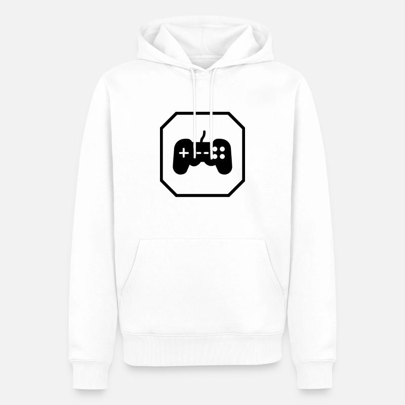Gaming Controller - Männer Premium Bio Hoodie - Weiß