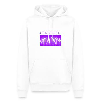 Karriere MANN "für den starken Mann von heute" - Männer Premium Bio Hoodie - Weiß - Vorne - Nico (187cm)