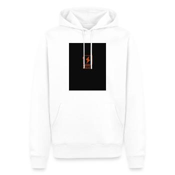Vintage Energy Charge Typography - Männer Premium Bio Hoodie - Weiß - Vorne - Nico (187cm)