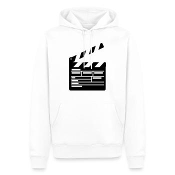 Filmklappe Regie führen Kino - Männer Premium Bio Hoodie - Weiß - Vorne - Nico (187cm)