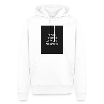Black and White Typography - Männer Premium Bio Hoodie - Weiß - Vorne - Nico (187cm)