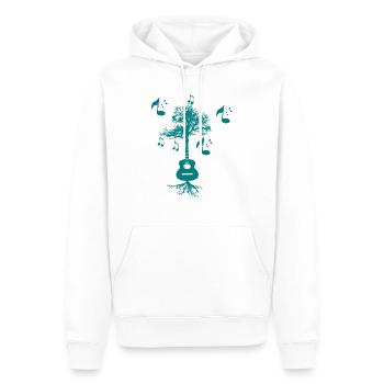 Vintage Funny Guitar Retro shirt Gift Idea - Men’s Premium Organic Hoodie - white - Front - Nico (187cm)