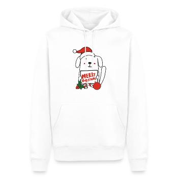 Pfotschafter Christmas - Nikolaus Hund - Men’s Premium Organic Hoodie - white - Front - Nico (187cm)