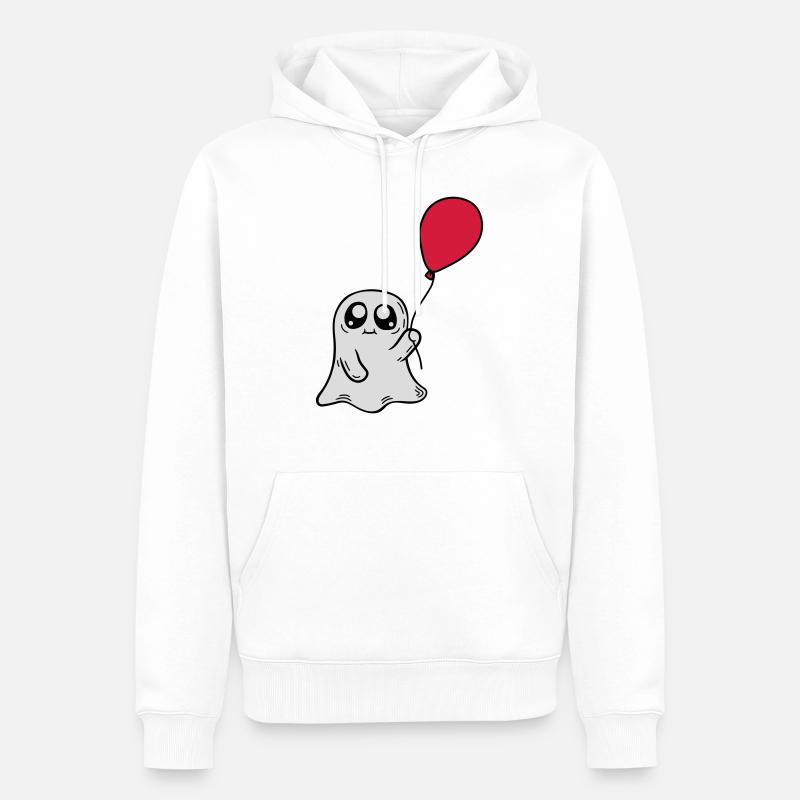 Süßer Geist hält Luftballon - Männer Premium Bio Hoodie - Weiß