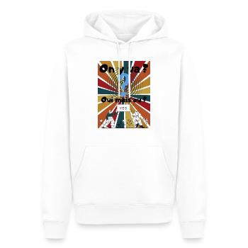 on y va? - Sweat à capuche Premium bio Homme - blanc - Devant - Nico (187cm)