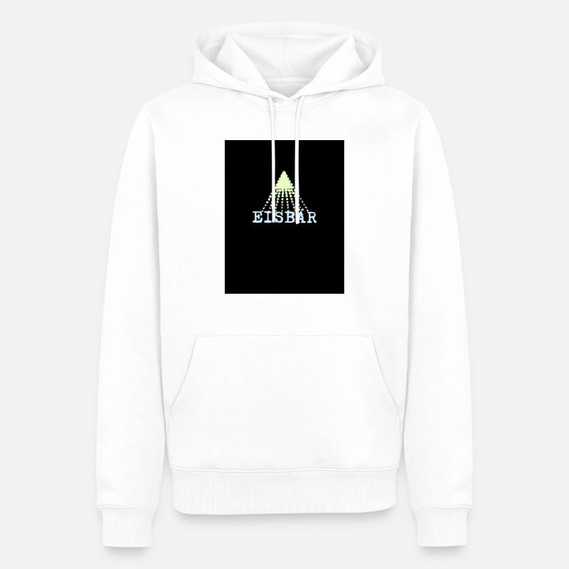 Eisbär - Männer Premium Bio Hoodie - Weiß