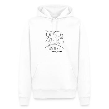 Camping Adventure | Camping Abendteuer - Männer Premium Bio Hoodie - Weiß - Vorne - Nico (187cm)