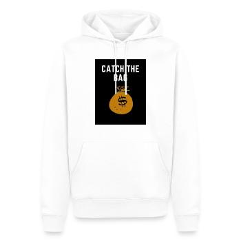 Catch THE BAG - Männer Premium Bio Hoodie - Weiß - Vorne - Nico (187cm)