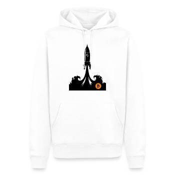 Bitcoin Trading Crypto Stocks - Sweat à capuche Premium bio Homme - blanc - Devant - Nico (187cm)