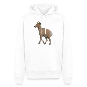 chèvre de montagne - Sweat à capuche Premium bio Homme - blanc - Devant - Nico (187cm)