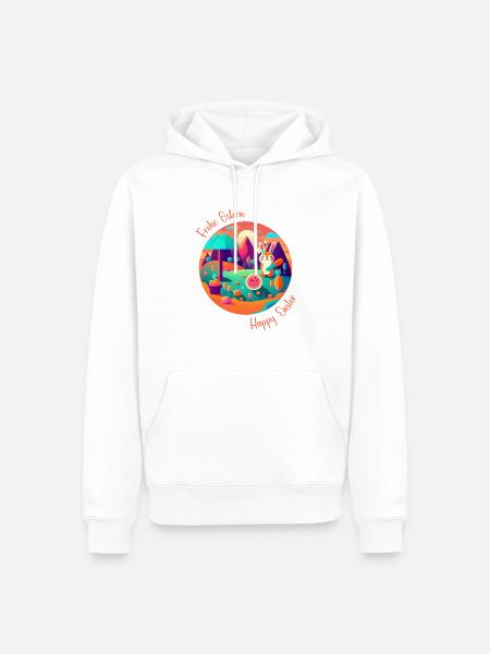 Happy Easter | Happy Easter | Illustration - Men’s Premium Organic Hoodie - white