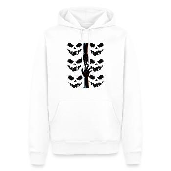 gruselige hände - Männer Premium Bio Hoodie - Weiß - Vorne - Nico (187cm)