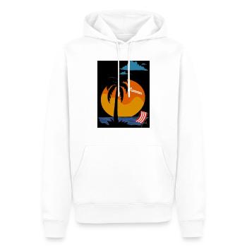 summer - Männer Premium Bio Hoodie - Weiß - Vorne - Nico (187cm)